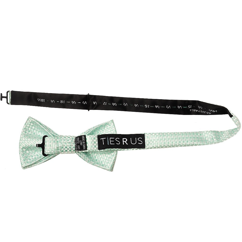 Mint Green Diamond Neat Mens Bow Tie 2