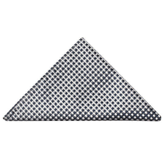 Silver Diamond Neat Pocket Square 1
