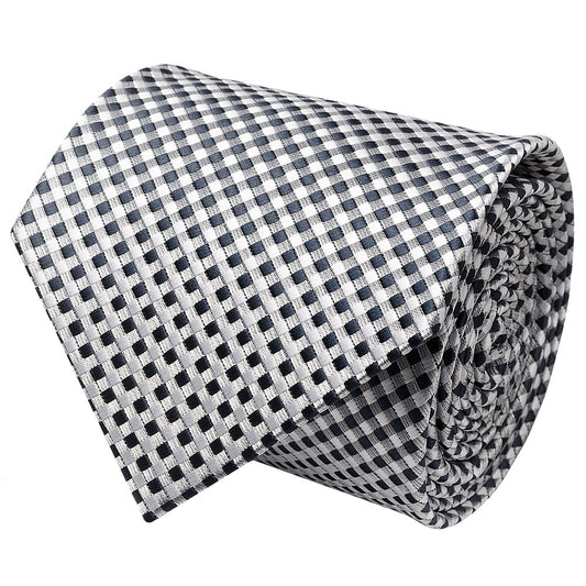 Silver Diamond Neat Classic Mens Tie