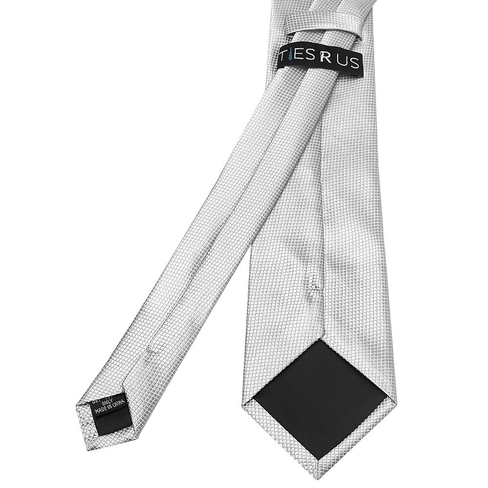 Silver Diamond Classic Mens Tie 3