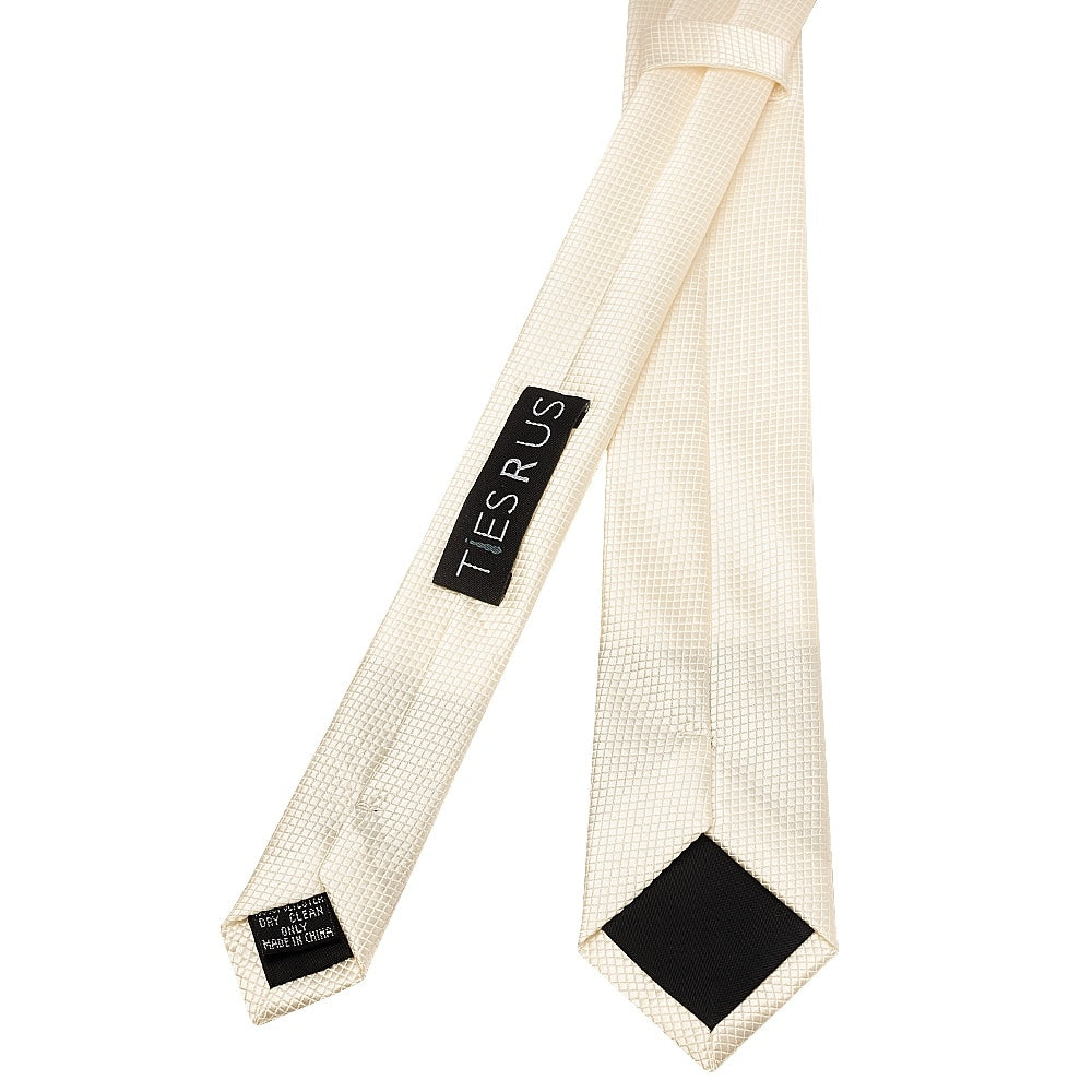 Ivory Diamond Skinny Mens Tie 3