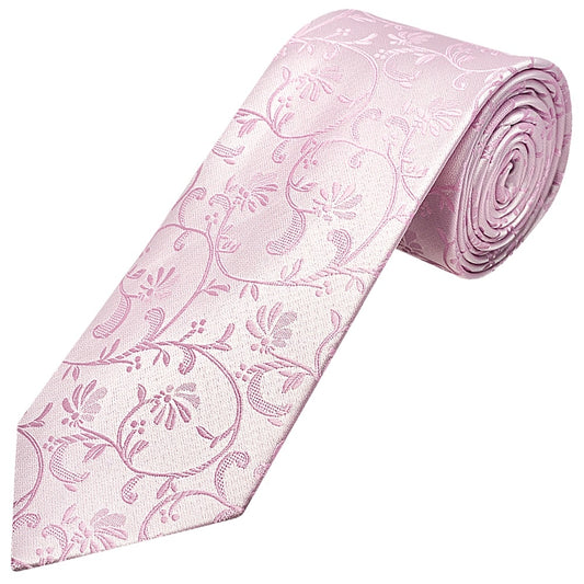 Light Dusty Pink Floral Classic Mens Tie 1