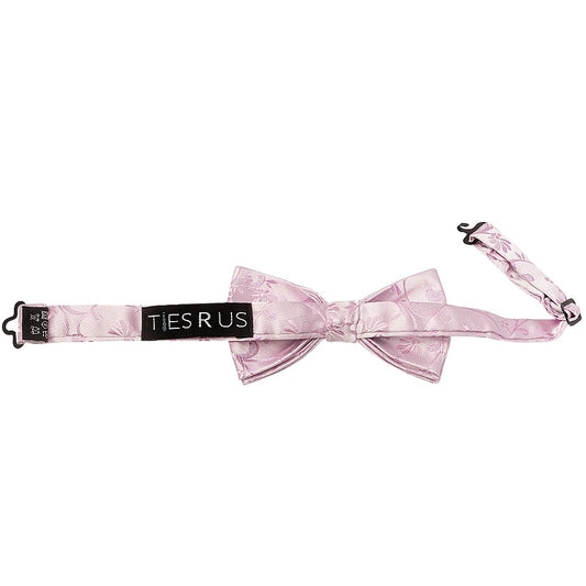Pre Tied Light Dusty Pink Floral Boys Bow Tie Age 8 11 2