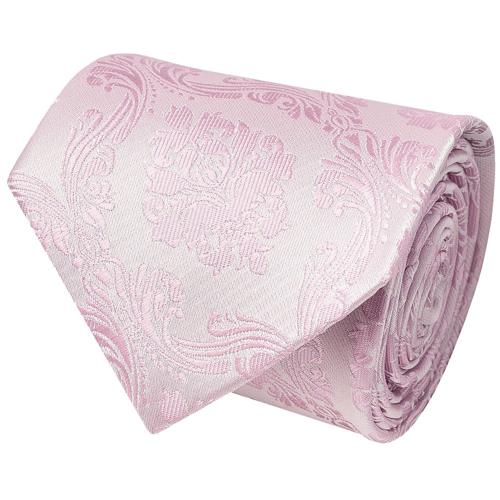 Light Dusty Pink Paisley Classic Mens Tie 3