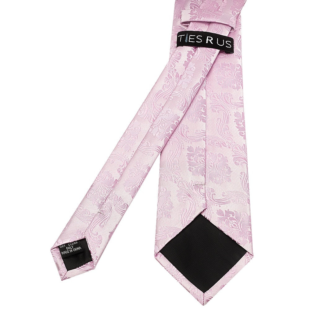 Light Dusty Pink Paisley Classic Mens Tie 4