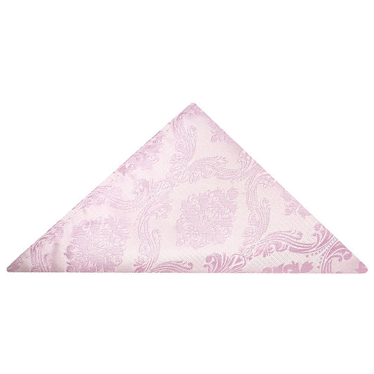 Light Dusty Pink Paisley Pocket Square 1