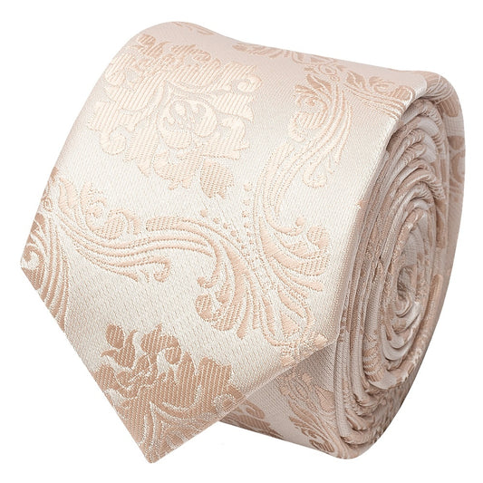 Nude Paisley Skinny Mens Tie 2
