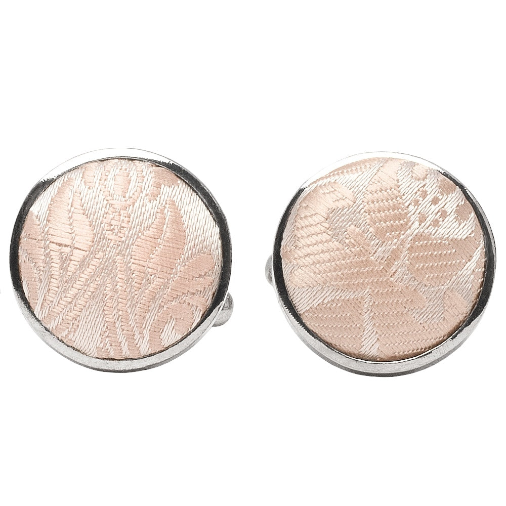 Nude Paisley Cufflinks 1