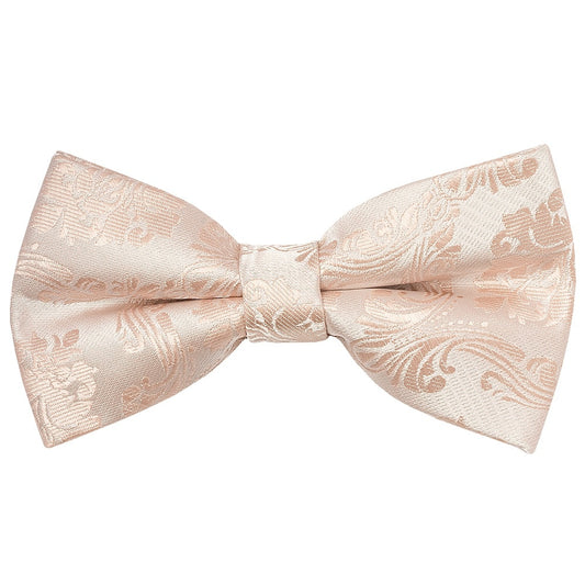 Pre Tied Nude Paisley Boys Bow Tie Age 8 11 1