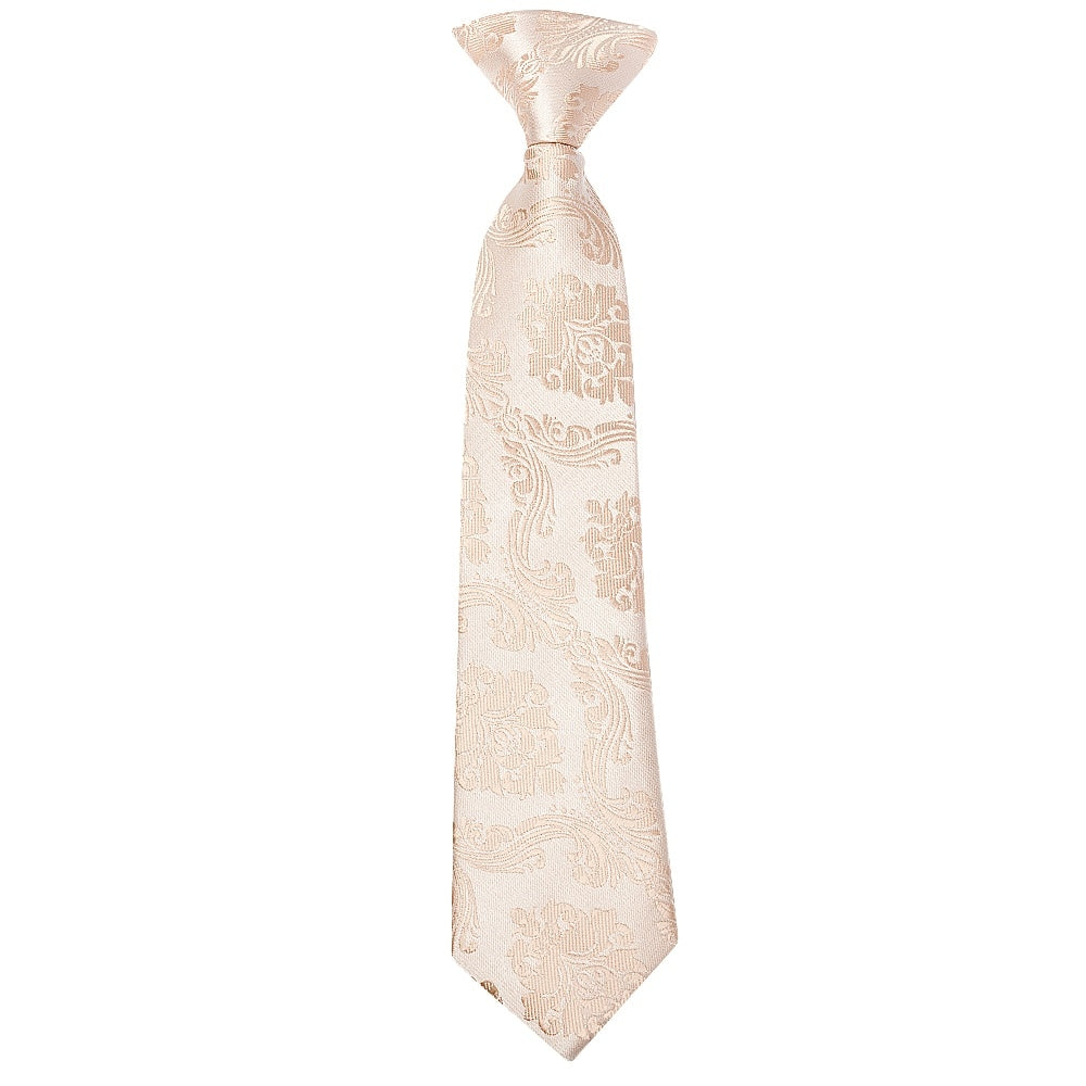 Pre Tied Nude Paisley Boys Tie Age 4 7 1