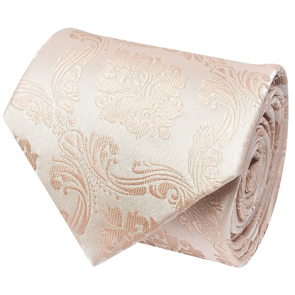Nude Paisley Classic Mens Tie And Pocket Square Set 4