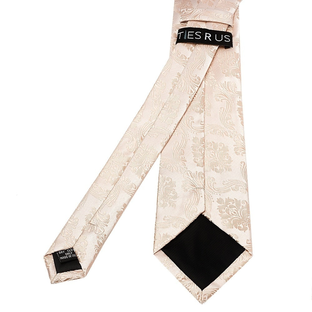 Nude Paisley Classic Mens Tie And Pocket Square Set 5