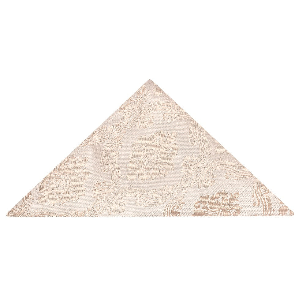 Pre Tied Nude Paisley Boys Bow Tie And Pocket Square 4