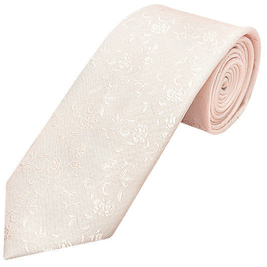 Blush Textured Floral Mens Classic Tie 1