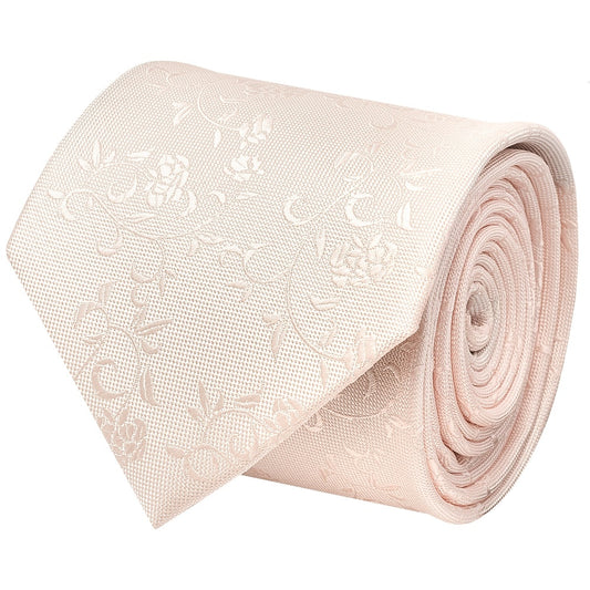 Blush Textured Floral Mens Classic Tie 2