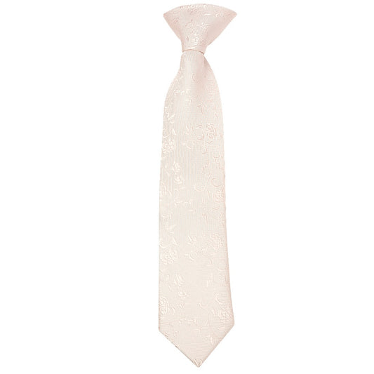 Pre Tied Blush Textured Floral Boys Tie Age 4 7 1