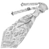 Silver Paisley Mens Cravat Tie