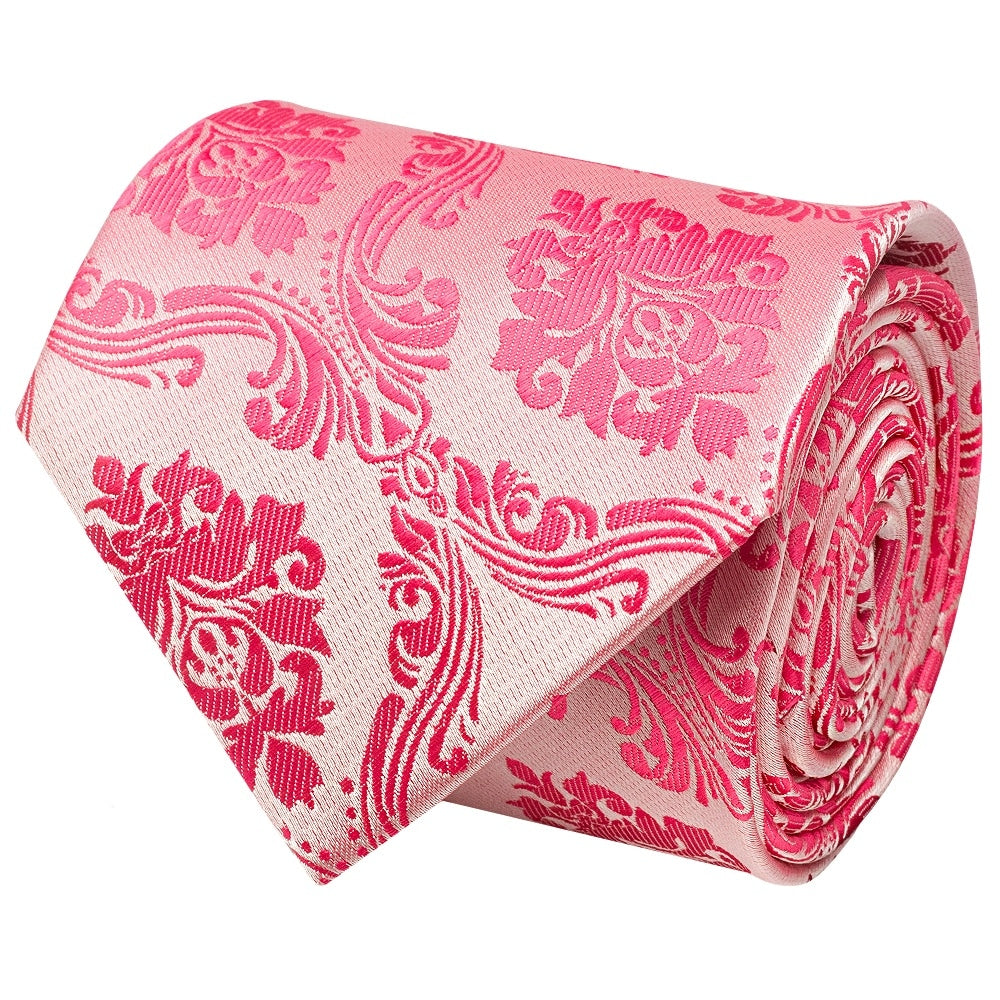 Light Coral Paisley Classic Mens Tie 3