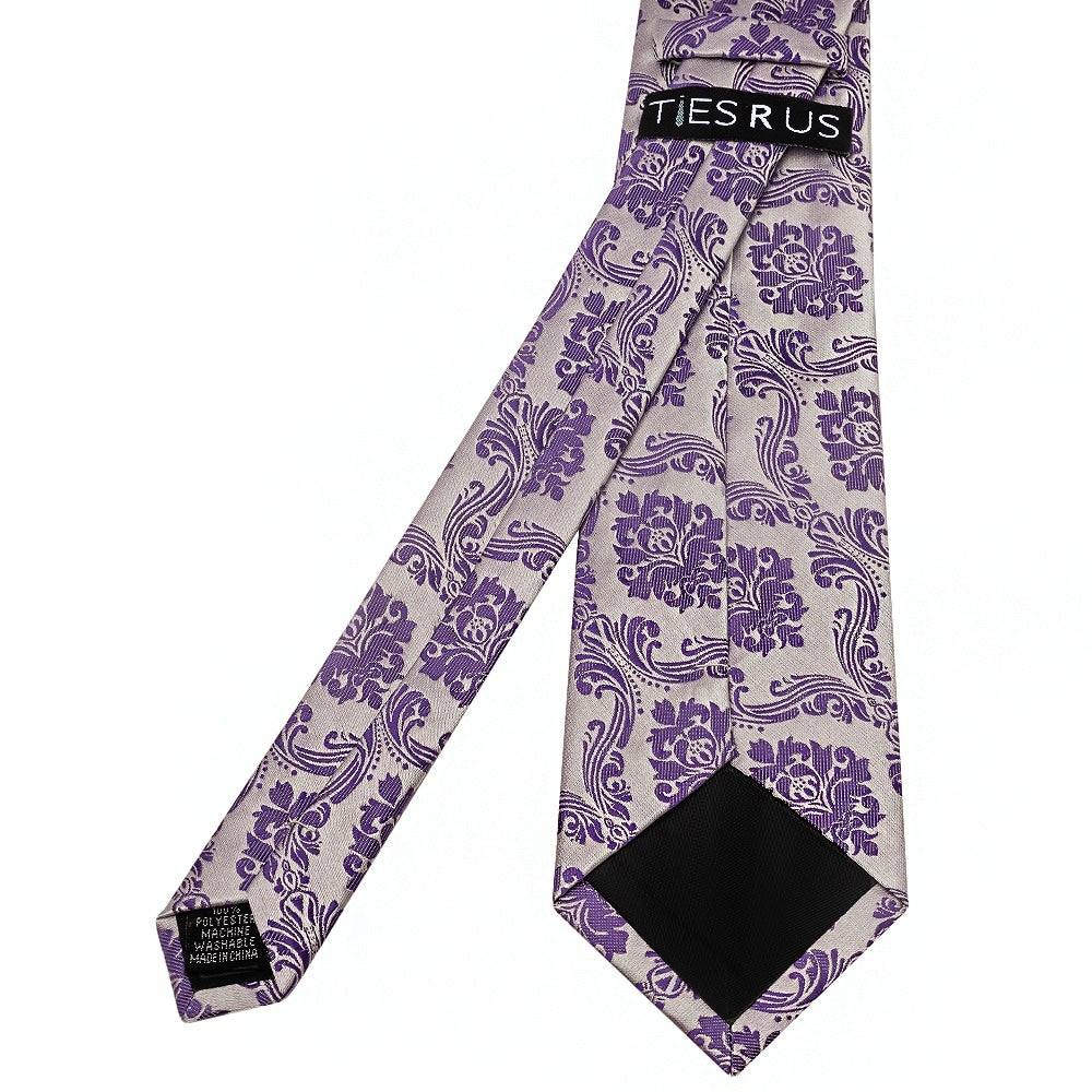 Purple Paisley Classic Mens Tie 4
