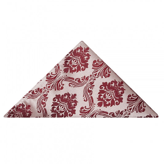 Burgundy Paisley Pocket Square 1