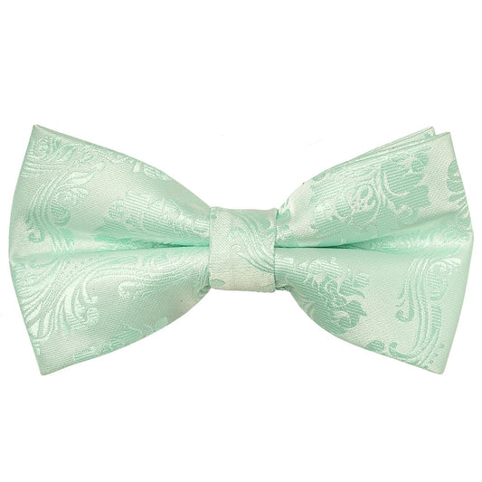 Pre Tied Mint Paisley Boys Bow Tie Age 18 Months 3 Years 1