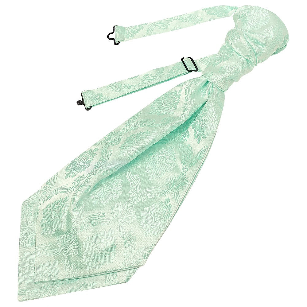 Mint Paisley Mens Cravat Tie And Pocket Square Set 2