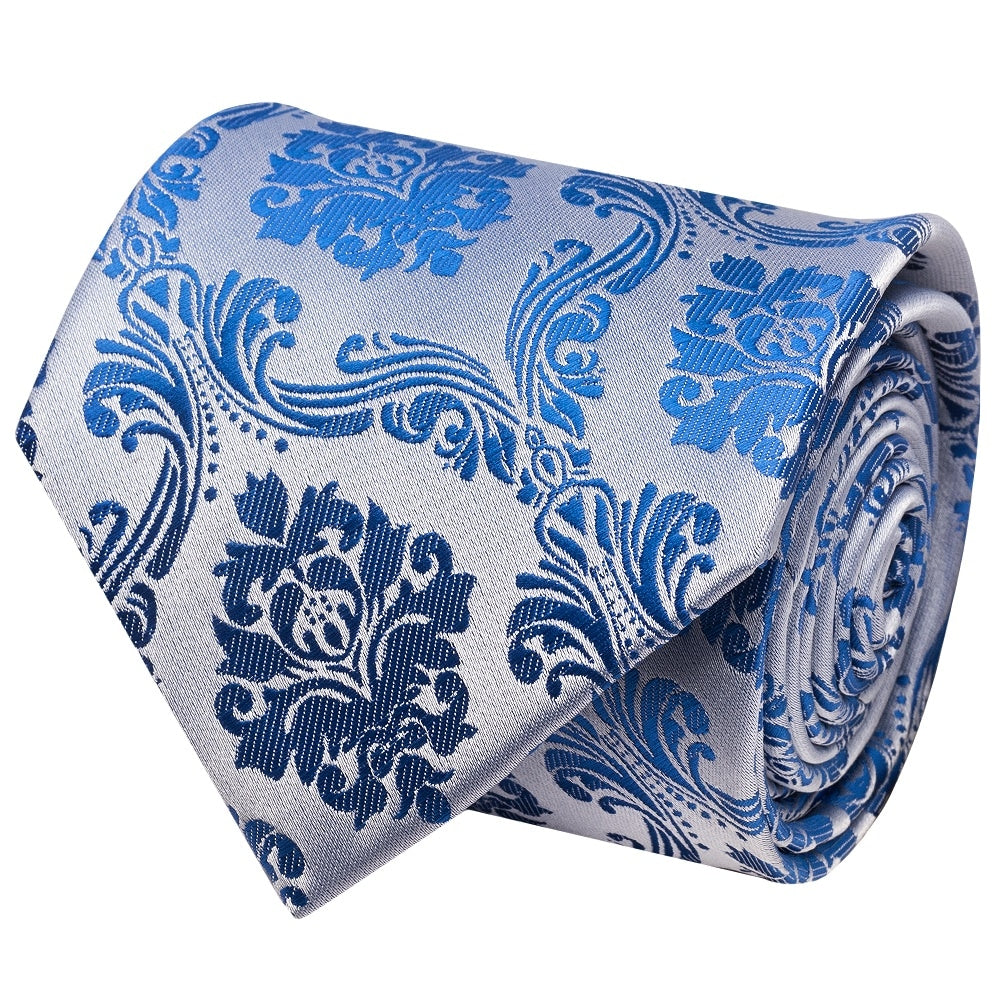 Royal Blue Paisley Classic Mens Tie 3