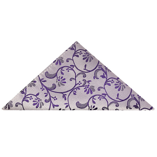 Purple Floral Pocket Square 1