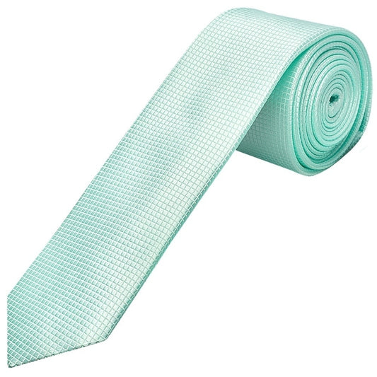 Mint Diamond Skinny Boys Tie And Pocket Square Set 2