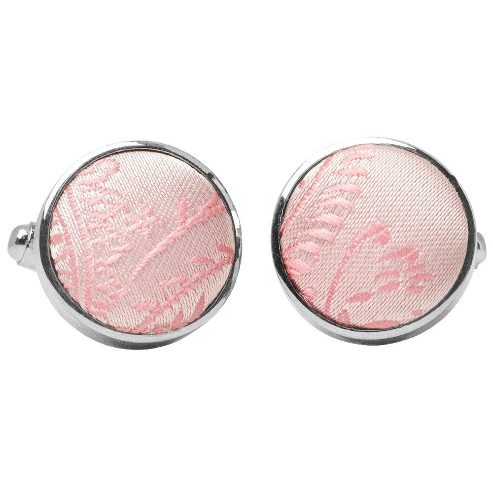 Light Pink Paisley Cufflinks 1