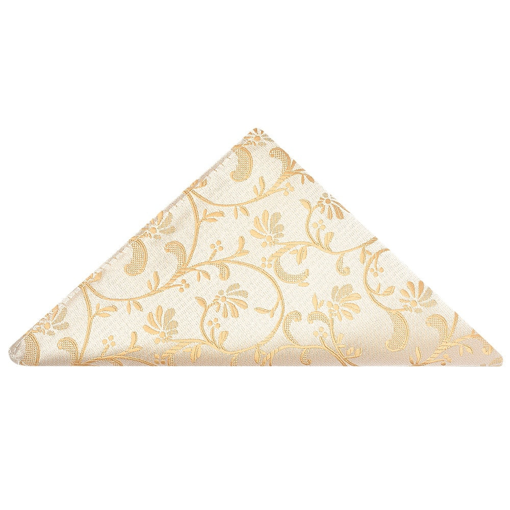 Caramel Floral Pocket Square 1