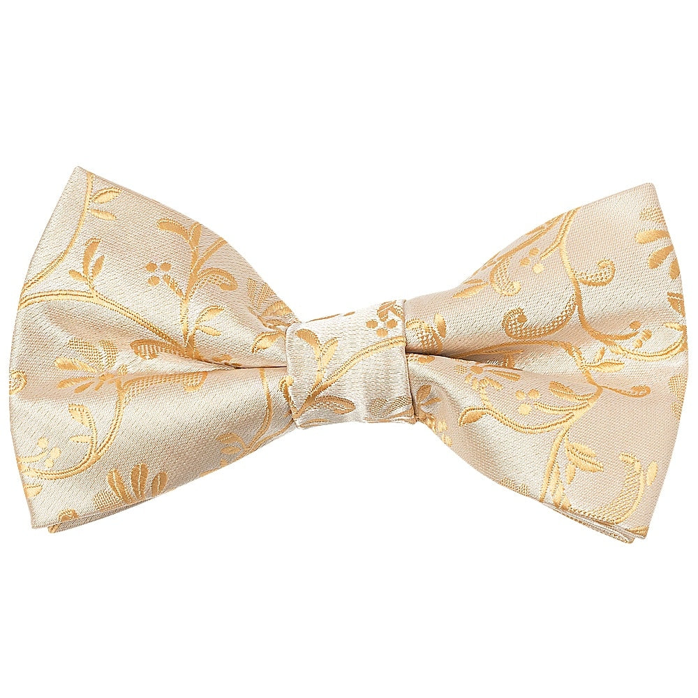 Pre Tied Caramel Floral Boys Bow Tie Age 18 Months 3 Years 1