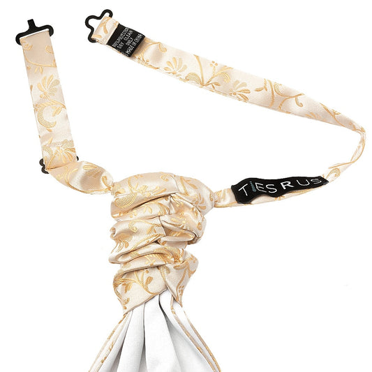 Caramel Floral Mens Cravat Tie 2