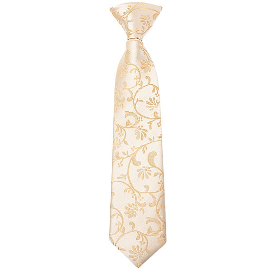Pre Tied Caramel Floral Boys Tie And Pocket Square Set Age 4 7 2