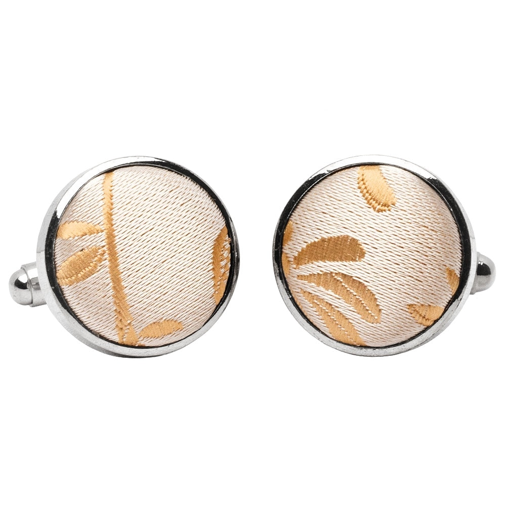 Caramel Floral Cufflinks 1