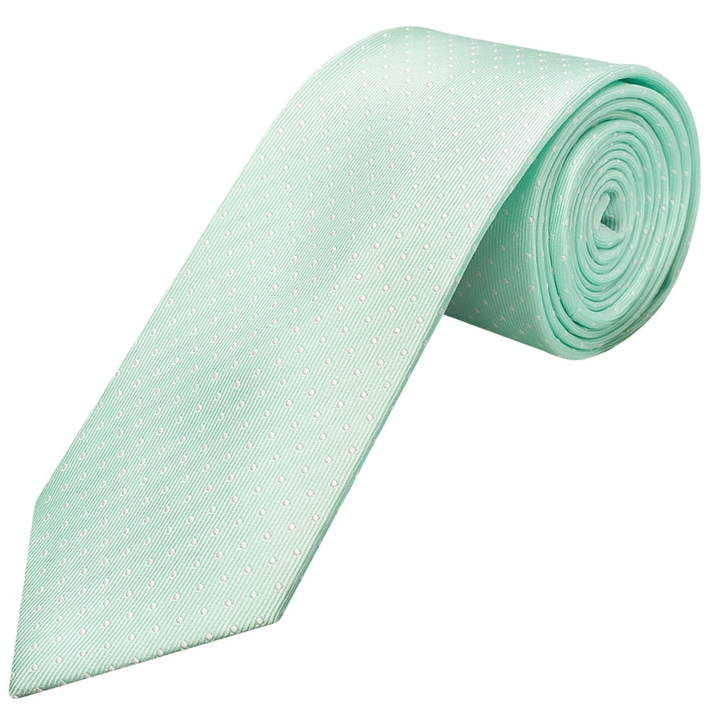 Mint Polka Dot Classic Mens Tie