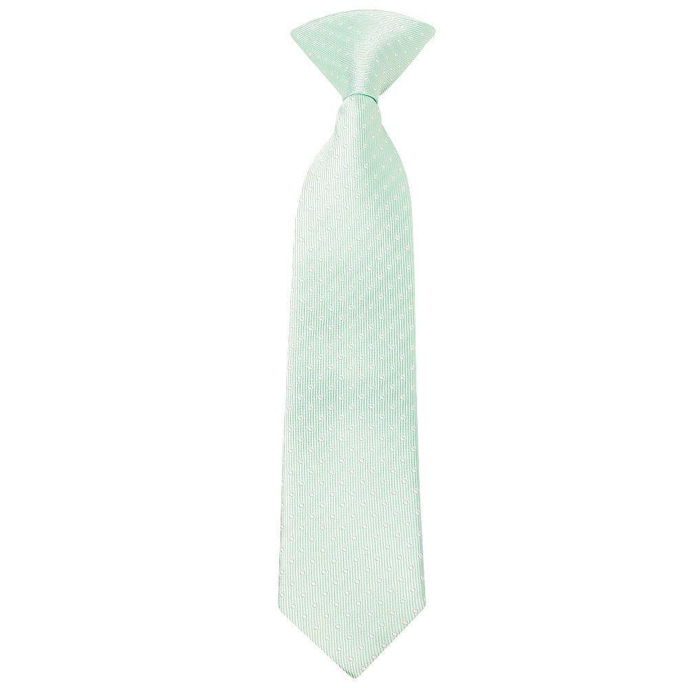 Pre Tied Mint Polka Dot Boys Tie Age 4 7 1