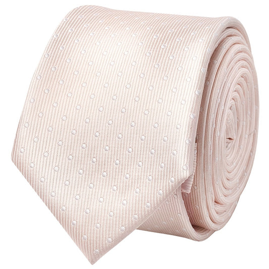 Blush Polka Dot Skinny Boys Tie 2