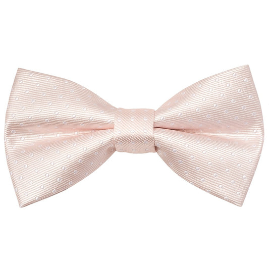 Pre Tied Blush Polka Dot Boys Bow Tie Age 8 11 1