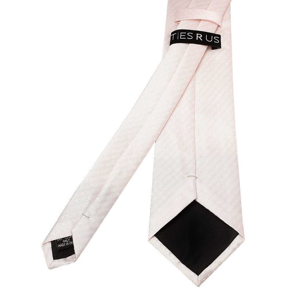 Blush Polka Dot Classic Mens Tie And Pocket Square Set 4