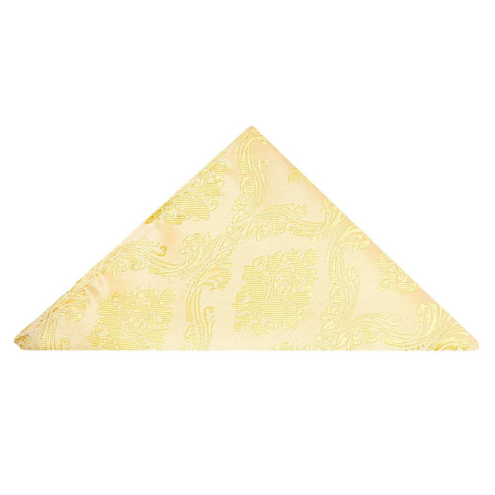 Gold Paisley Pocket Square 1