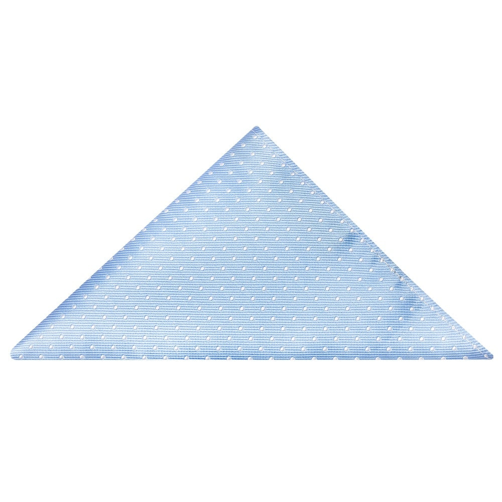 Light Blue And White Polka Dot Pocket Square 1