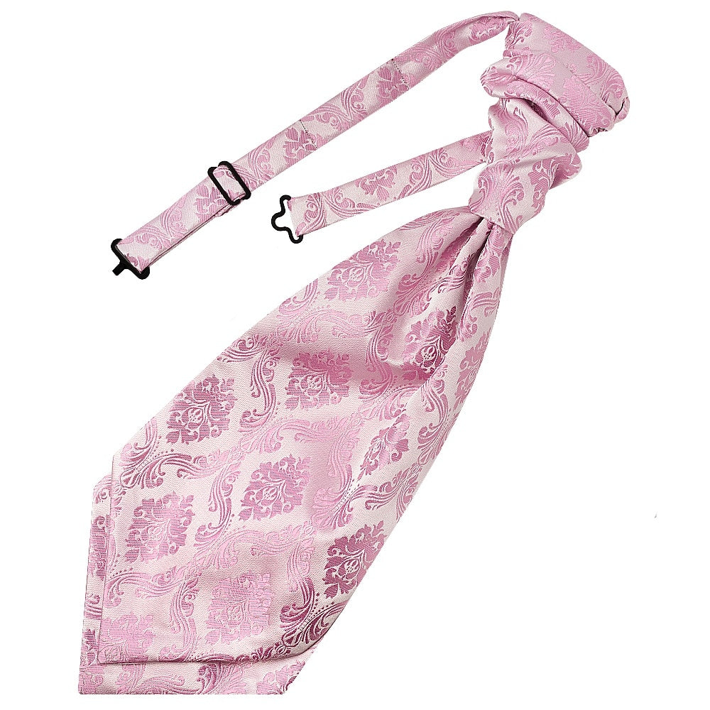 Dusty Pink Paisley Mens Cravat Tie And Pocket Square Set 2