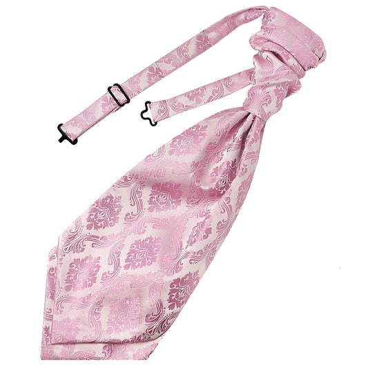 Dusty Pink Paisley Mens Cravat Tie And Pocket Square Set 2