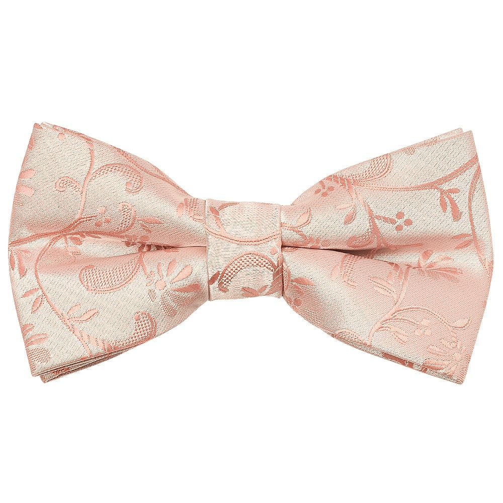 Pre Tied Rose Quartz Floral Boys Bow Tie Age 18 Months 3 Years 1