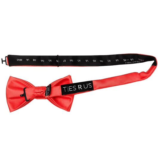 Plain Coral Pink Handmade Mens Bow Tie 2