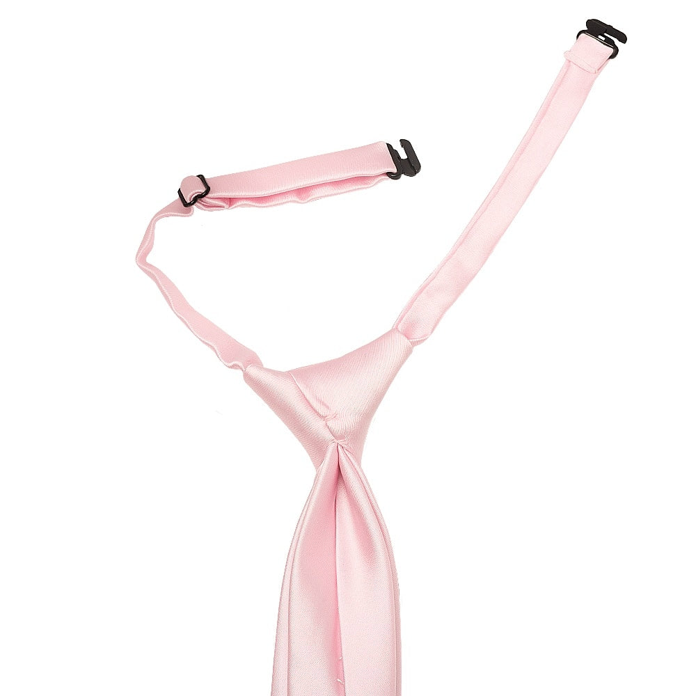 Pre Tied Baby Pink Satin Boys Tie And Pocket Square Set Age 4 7 3