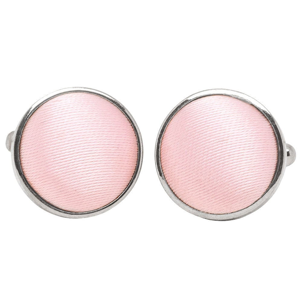 Plain Baby Pink Cufflinks 1
