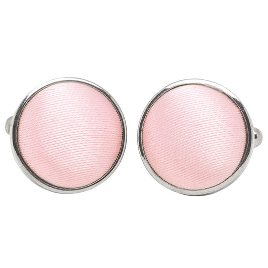 Plain Baby Pink Cufflinks 1