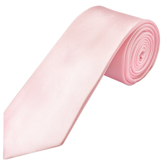 Baby Pink Satin Classic Mens Tie